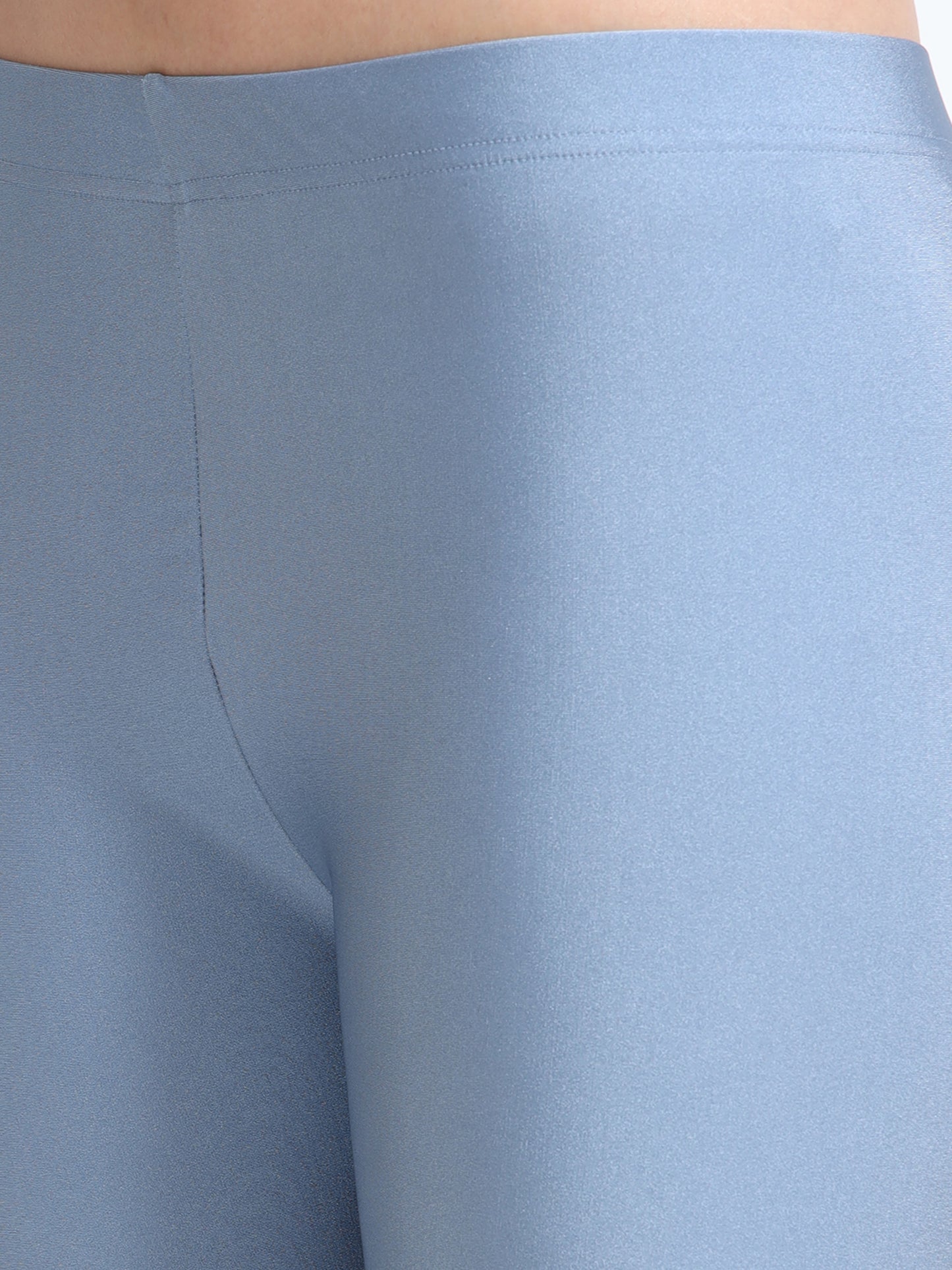 Nylon Shimmer Leggings Spandex for Women - Steel Grey