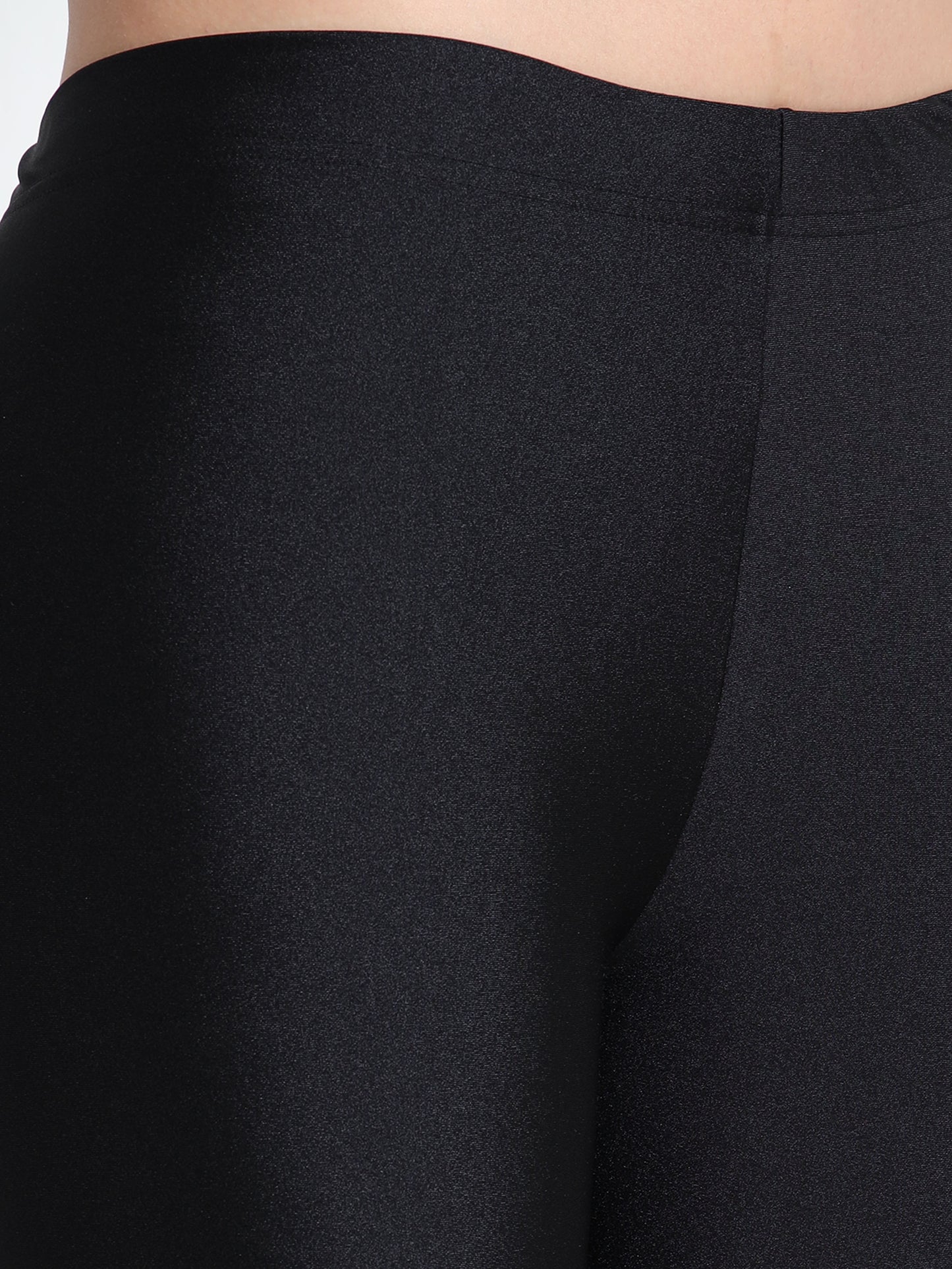 Nylon Shimmer Leggings Spandex for Women - Black